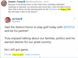 Trump Feely Golf Lying tweet Meme Template