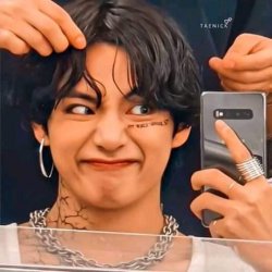 Kim Taehyung mirror selfie Meme Template