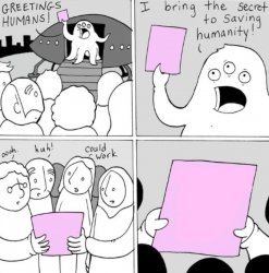 The secret to saving humanity (made by LunarBaboon!) Meme Template