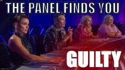 Dannii The panel finds you guilty Meme Template