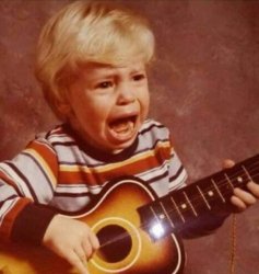 Guitar crying kid Meme Template
