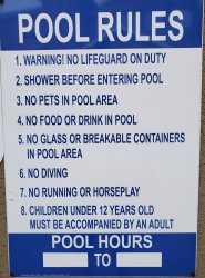 Pool Rules Meme Template