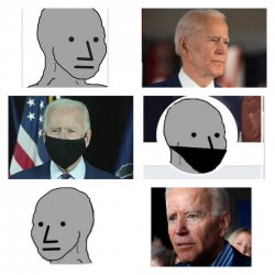Joe Biden NPC Meme Template