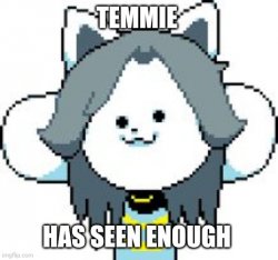 Temmie has seen enough Meme Template