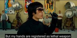 Bruce Lee My hands are registered lethal weapons Meme Template