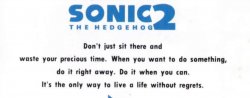 Sonic the Hedgehog 2 inspiring quote Meme Template