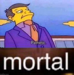 Pathetic mortals, simpons, Simpsons, skinner pathetic, yeet Meme Template