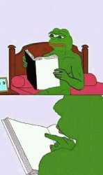 Pepe frog book Meme Template