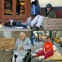 Homeless people Meme Template