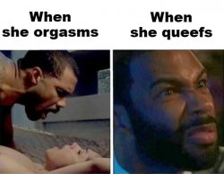 Power Ghost When She Orgasms VS. Queefs Meme Template
