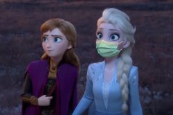 Frozen with Mask Meme Template