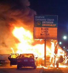 unitarian church black lives matter fire bethany bosseau photo Meme Template