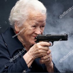 Gun Grandma Meme Template