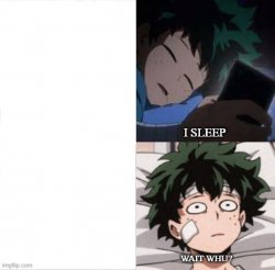 Sleeping deku Meme Template