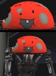 Shroominator 2-Panel Meme Template