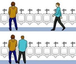 Men in urinal Meme Template
