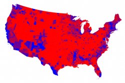Red Counties Map Meme Template