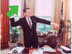 Ronald Reagan Tossing An Upvote Meme Template