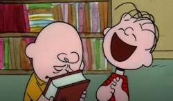 Sad Charlie Brown, happy Linus Meme Template