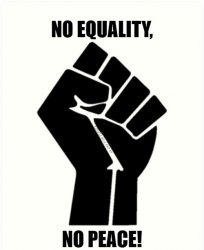 BLM No Equality, No Peace! Meme Template