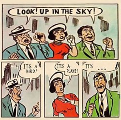 Look up at the sky Meme Template