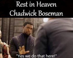 Black Panther Chadwick Boseman Rest In Heaven King Meme Template