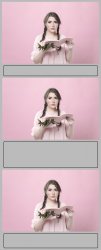 Woman with book and rose x3 Meme Template