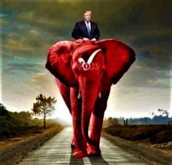 Trump Vote Red Elephant Meme Template