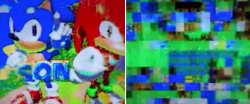 Sonic and Knuckles glitch Meme Template