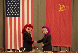 Rainbow Ruby and Communist Masha Meme Template