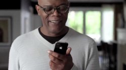 Samuel Jackson looking at phone Meme Template