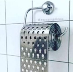 Cheese grater toilet paper Meme Template