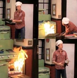 icarly oven on fire Meme Template