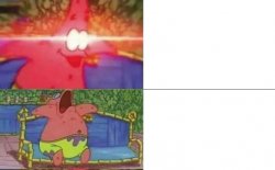 Patrick Awake vs. Patrick Sleeping Meme Template