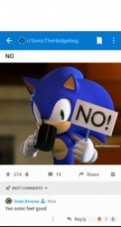 Yes sonic feet good Meme Template