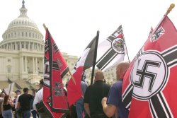 Nazis neo-nazi flags parade Capitol Washington DC Meme Template
