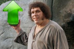 Andre the Giant upvote Meme Template