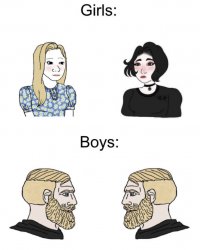 Boys vs girls Meme Template