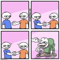 Handshake Meme Template