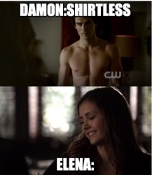 damon and elena Meme Template