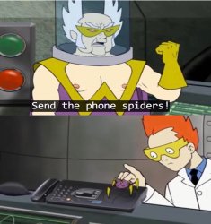 Send the Phone Spiders Meme Template