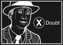 X doubt cartoon black Meme Template