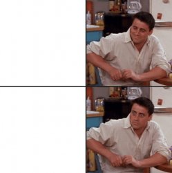 Delayed Reaction Joey Meme Template