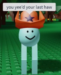 You yeed your last haw Meme Template