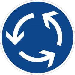 European Roundabout Sign Meme Template