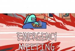Emergency Meeting Cyan Meme Template