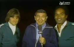 Howard Cosell interviews Bruce Jenner and OJ Simpson Meme Template