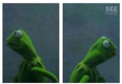 Kermit looking left and right Meme Template