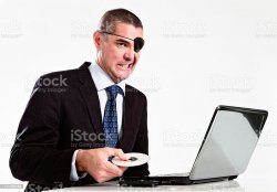 Man Eyepatch Computer Meme Template