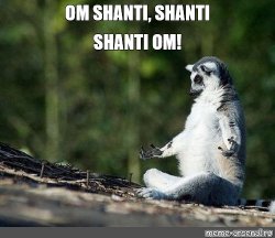 om shanti Meme Template